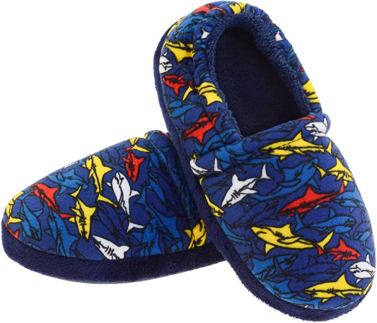 Boys Slippers Warm Comfy for Little Big Kids House Bedroom Shoes with Soft Memory Foam Indoor Outdoor