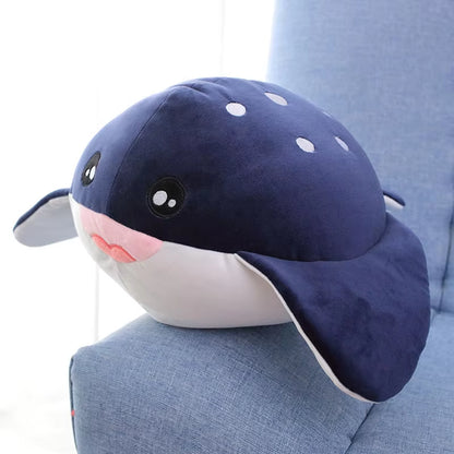 35-70Cm Cartoon Marine Life Cute Unicorn Whale Shark Devil Rays Fish Plush Toy Soft Stuffed Kawaii Killer Whale Pillow Cushion