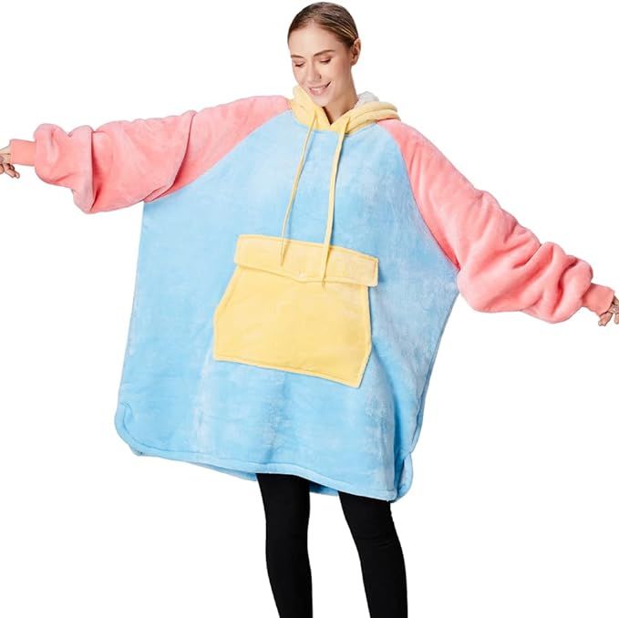 Warmencozy "Color Block" Blanket Hoodie